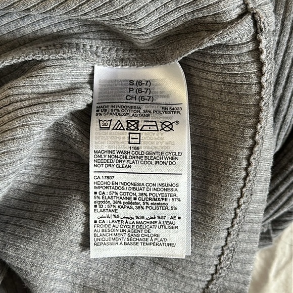 OLD NAVY Tiered Gray Short Sleeve Dress Girls Size 6-7 - Picture 5 of 5